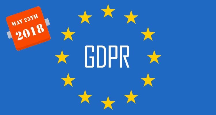 European flag with GDPR in the centre.