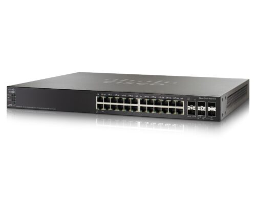 Cisco Small Business 500X Series Switch - 24-Ports + 4 SFP+ uplink ports - Gigabit - Layer 3 - Managed - Stackable - Refurbished