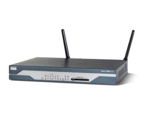 Cisco 1801 wireless router Fast Ethernet Black, Blue, Stainless steel - Refurbished