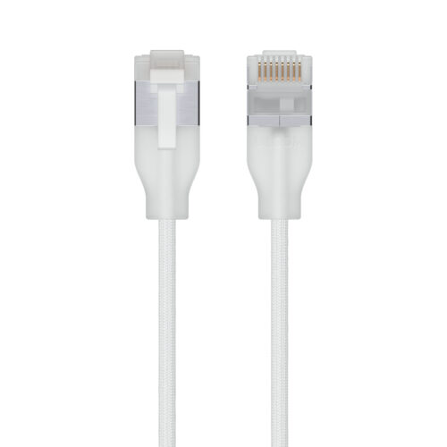 Ubiquiti UACC-Cable-Patch-EL-C6A-1M-W networking cable Translucent, White Cat6a