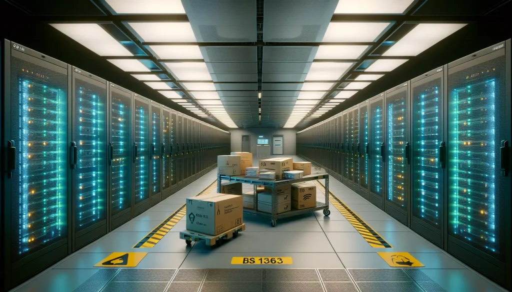 UK server aisle ITAD workbench.