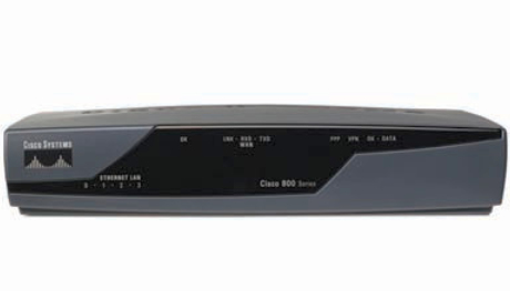Cisco 877 wired router Fast Ethernet Black