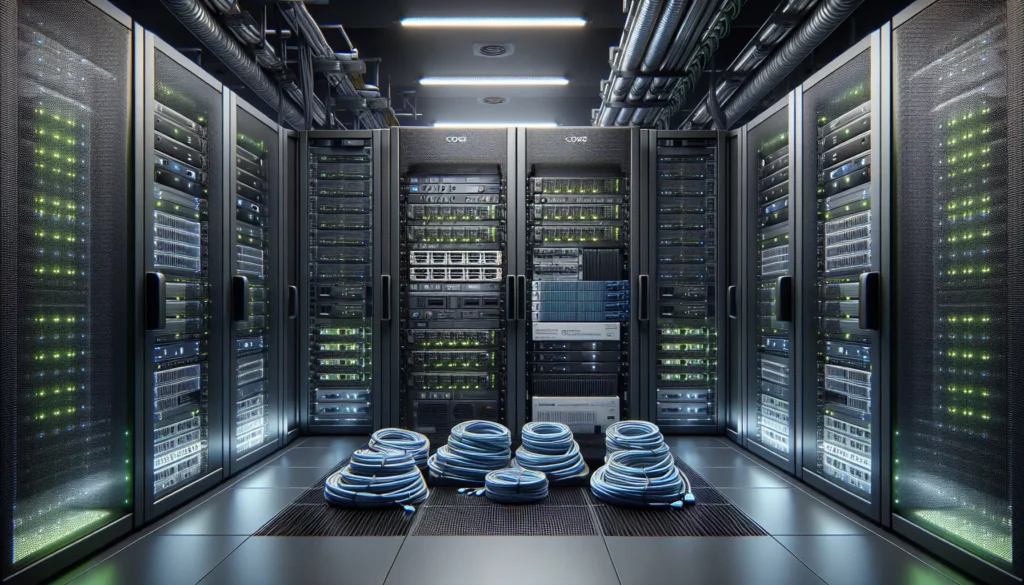 UK server aisle, spares station.