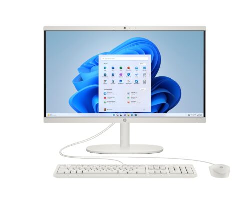 HP 22-dg0005na Intel® Core™ i3 i3-N300 54.6 cm (21.5") 1920 x 1080 pixels All-in-One PC 8 GB DDR5-SDRAM 256 GB SSD Windows 11 Home Wi-Fi 6 (802.11ax) White