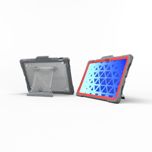 MAXCases Shield Extreme-X2 for iPad 10 & 11th gen (2022) (Red Bezel-Gray Case)