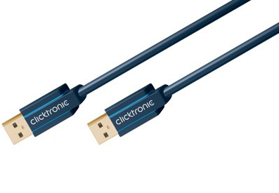 ClickTronic 1.8m USB 3.0 A/A USB cable USB 3.2 Gen 1 (3.1 Gen 1) USB A 5 Gbit/s Blue