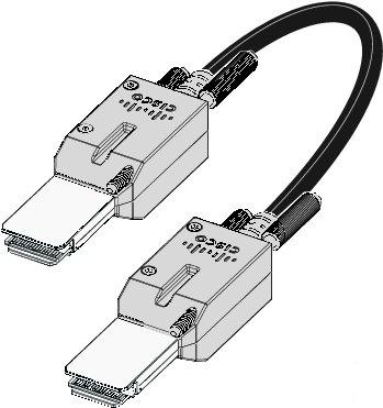 Cisco STACK-T2-1M= InfiniBand/fibre optic cable Black