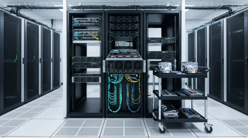 Tidy racks, extended GPU server.
