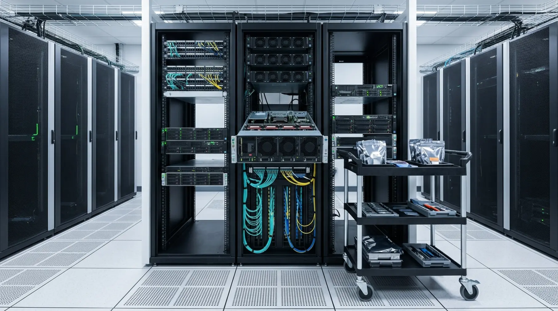 Tidy racks, extended GPU server.