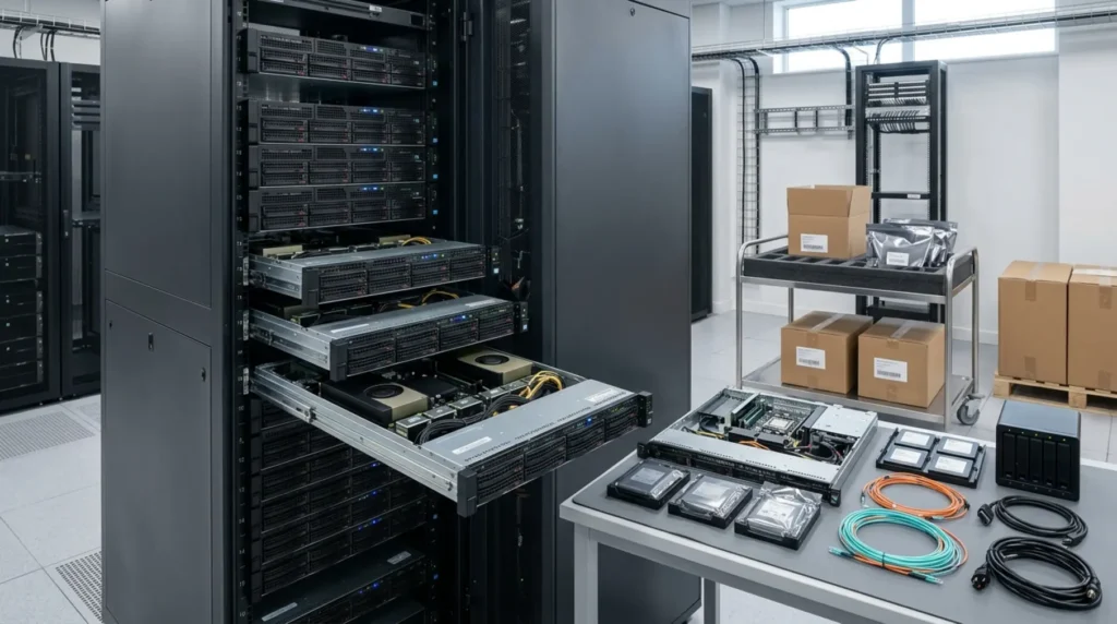 GPU server rack, anti-static workstation.