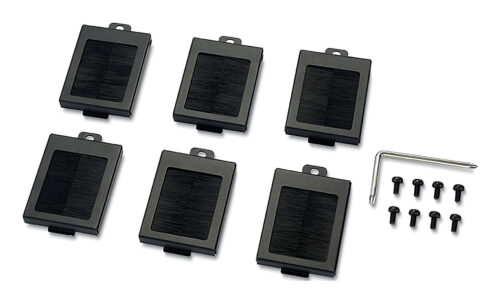 APC NetShelter Cable Management, Mounting Rail Brush Strips, Set of 6, for NetShelter SX 750 mm Wide, Black, 76 x 114 x 13 mm